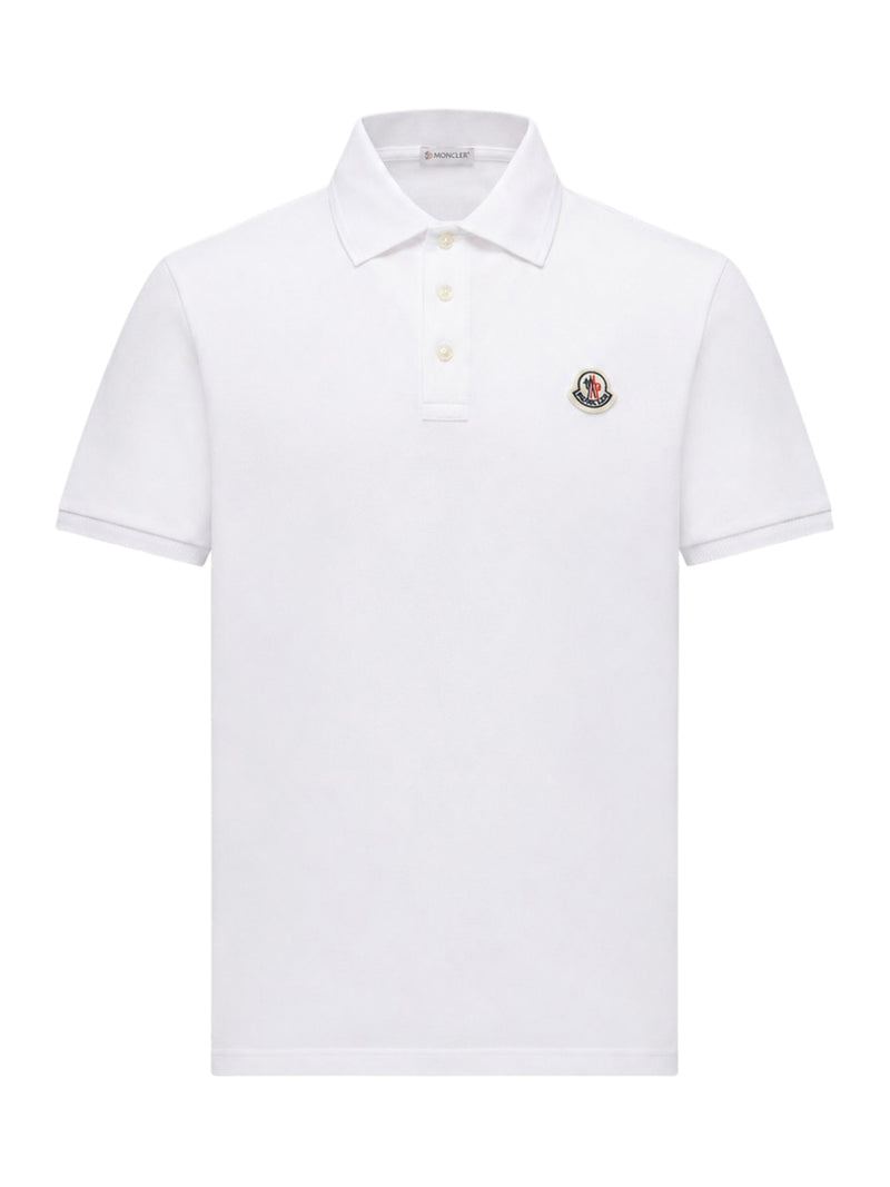 COTTON PIQUET POLO SHIRT WITH LOGO PATCH