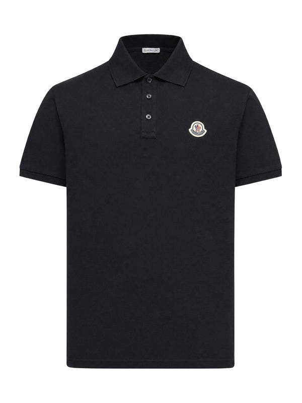 COTTON PIQUET POLO SHIRT WITH LOGO PATCH