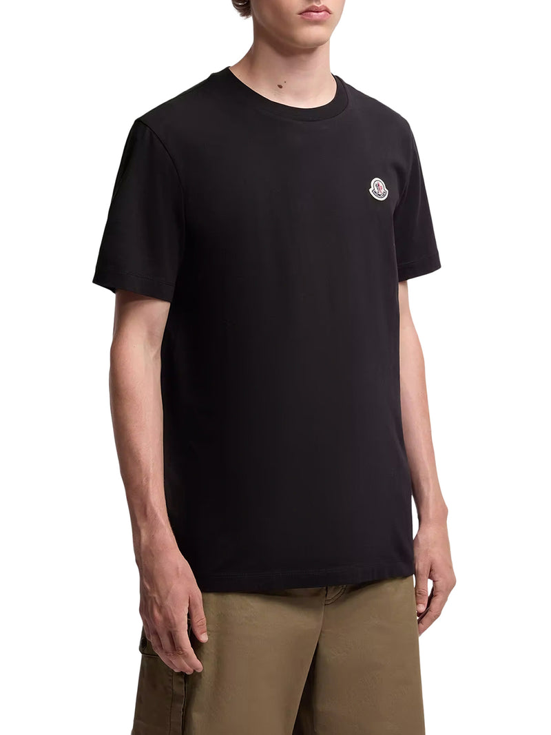 COTTON T-SHIRT WITH LOGO PATCH (SET OF THREE)