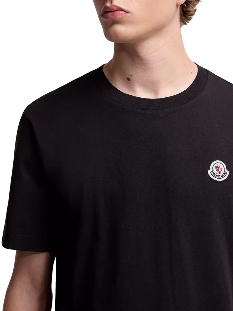 COTTON T-SHIRT WITH LOGO PATCH (SET OF THREE)