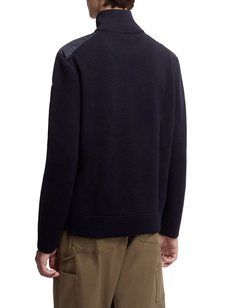 PADDED ZIP-UP CARDIGAN