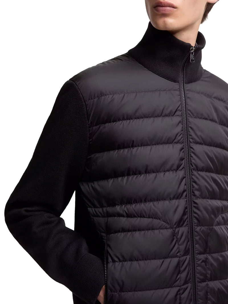 PADDED ZIP-UP CARDIGAN