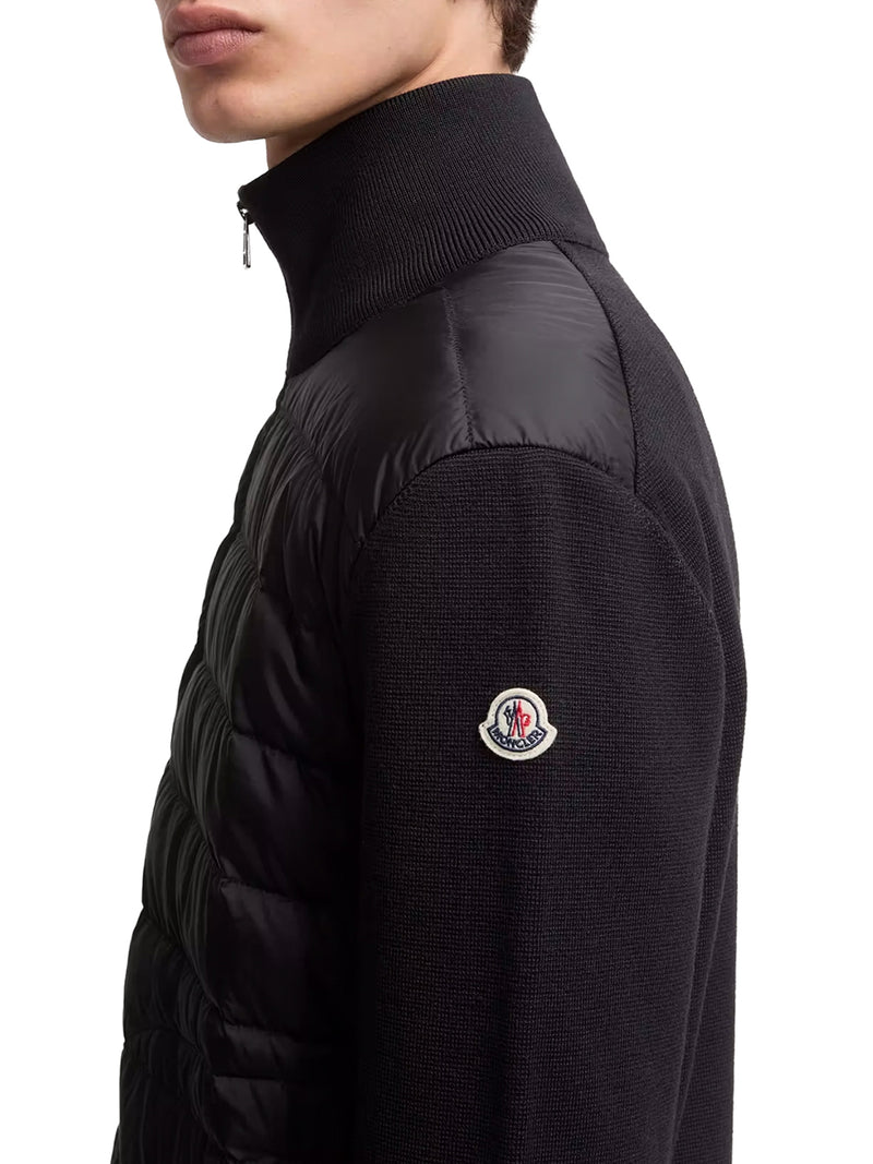 PADDED ZIP-UP CARDIGAN