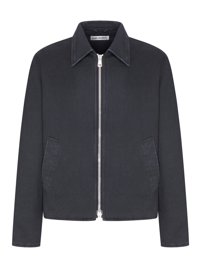 ORGANIC COTTON ZIP-UP ENZYME-WASH JACKET