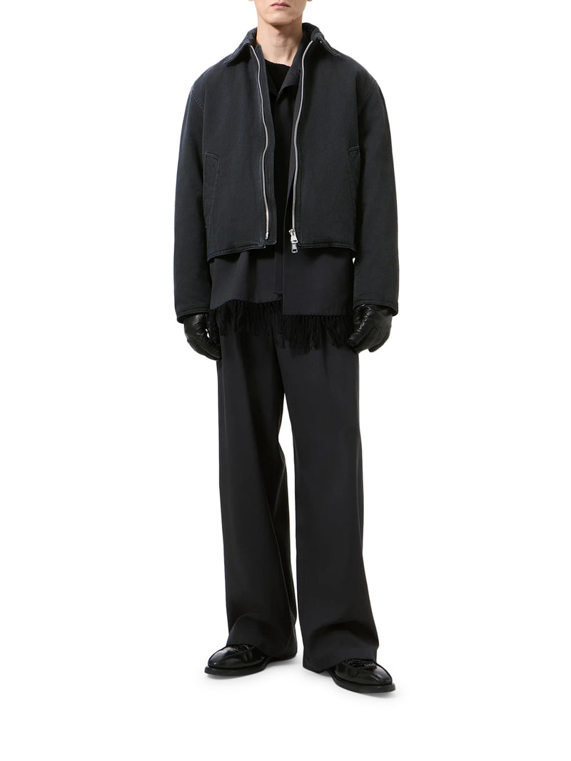 ORGANIC COTTON ZIP-UP ENZYME-WASH JACKET