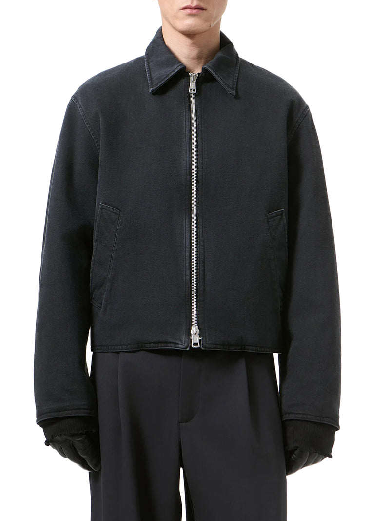 ORGANIC COTTON ZIP-UP ENZYME-WASH JACKET