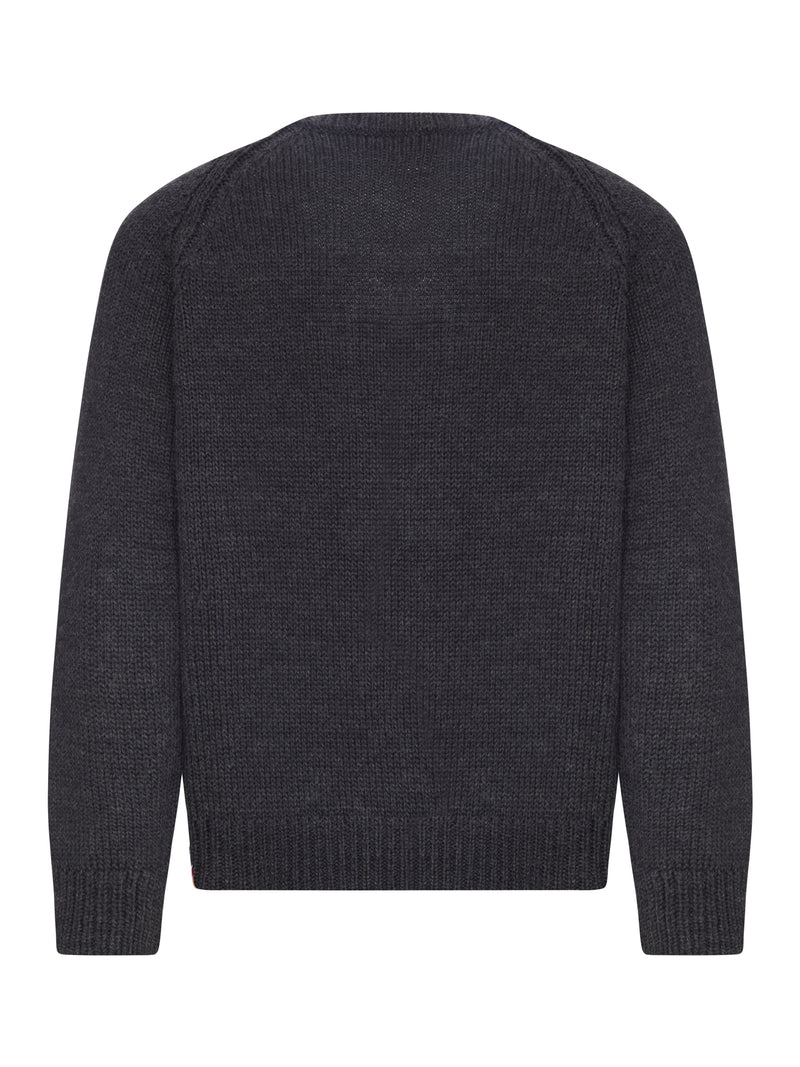 CHARCOAL MERINO WOOL SWEATER