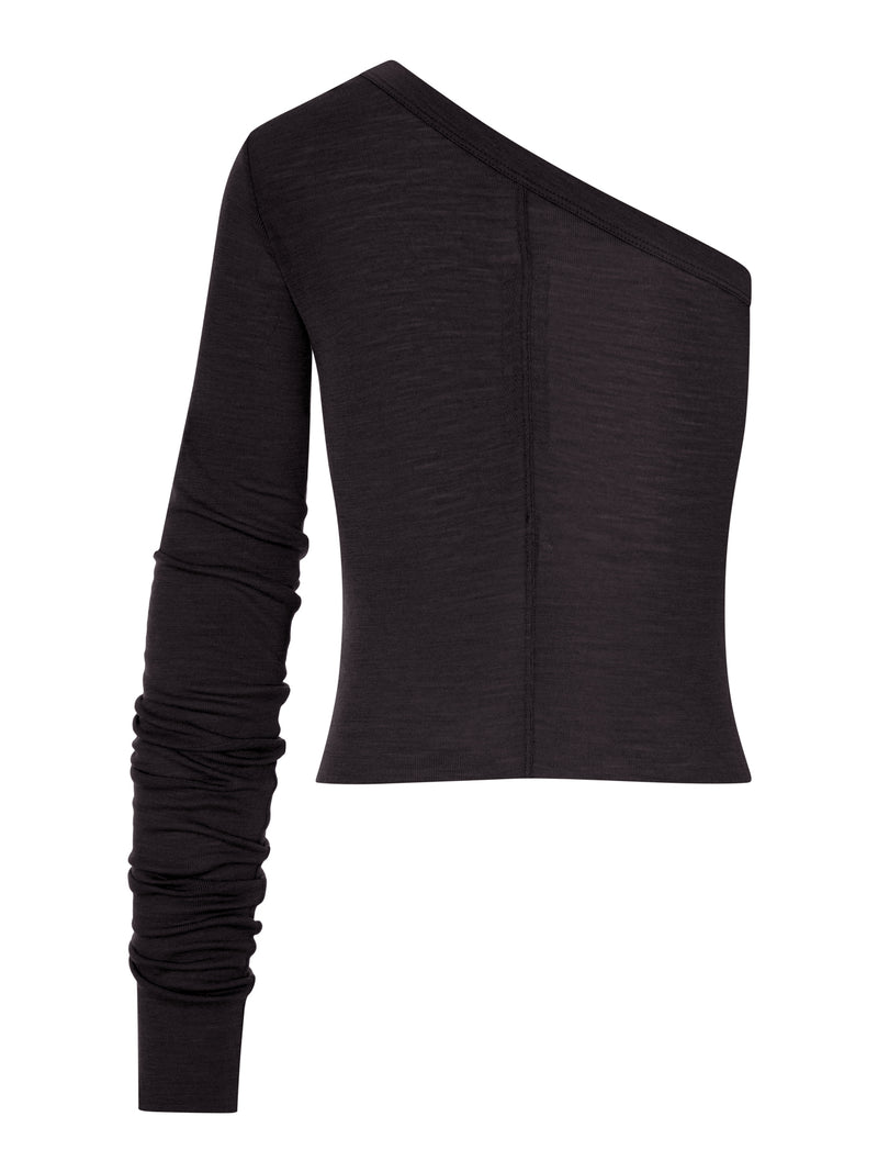 ZIGGY T ONE-SHOULDER JERSEY TOP WITH LONG SLEEVES