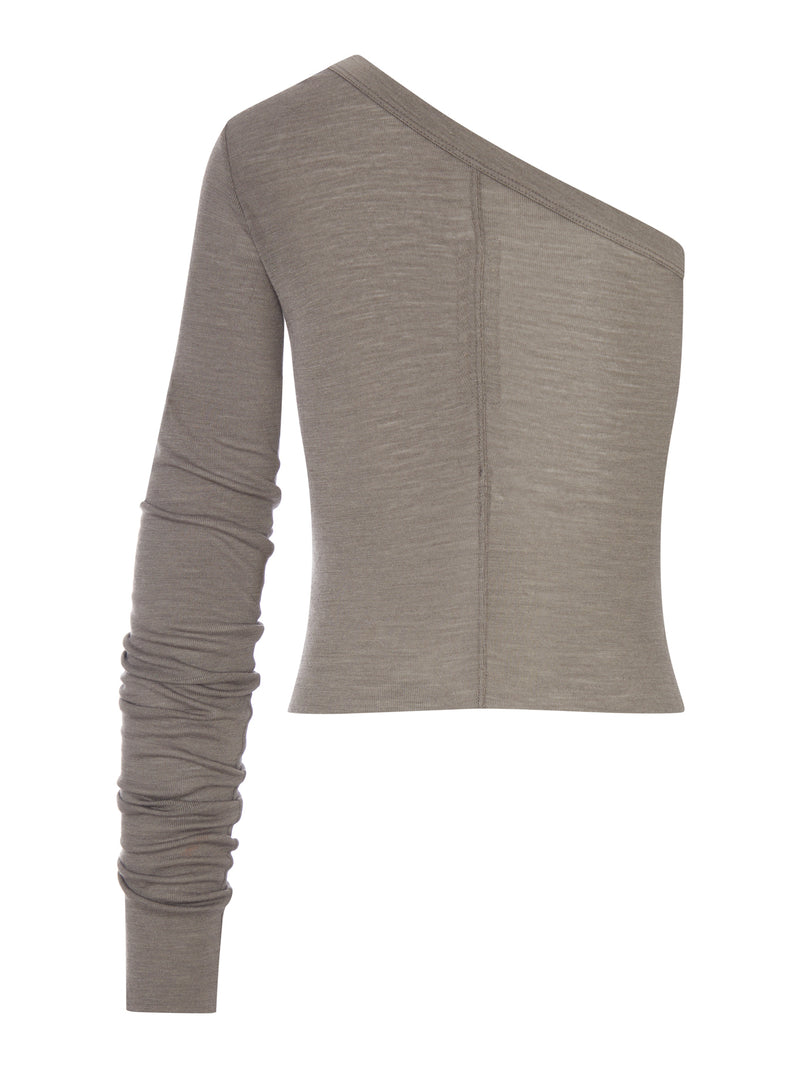 ZIGGY T ONE-SHOULDER JERSEY TOP WITH LONG SLEEVES