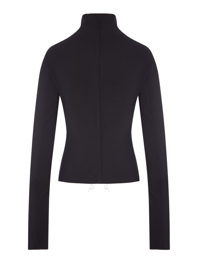 GARY FITTED JACKET WITH ASYMMETRIC ZIP
