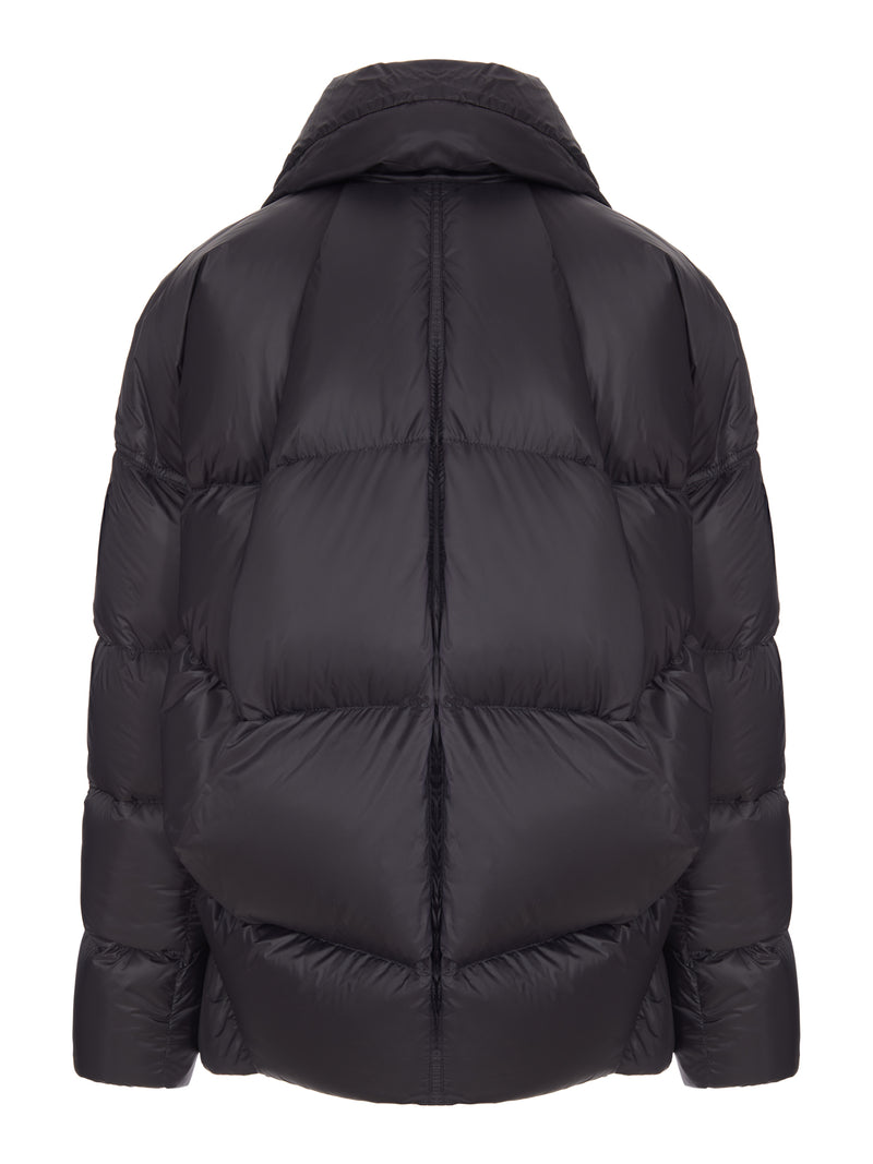 SHORT NYLON DOWN JACKET WITH WIDE COLLAR