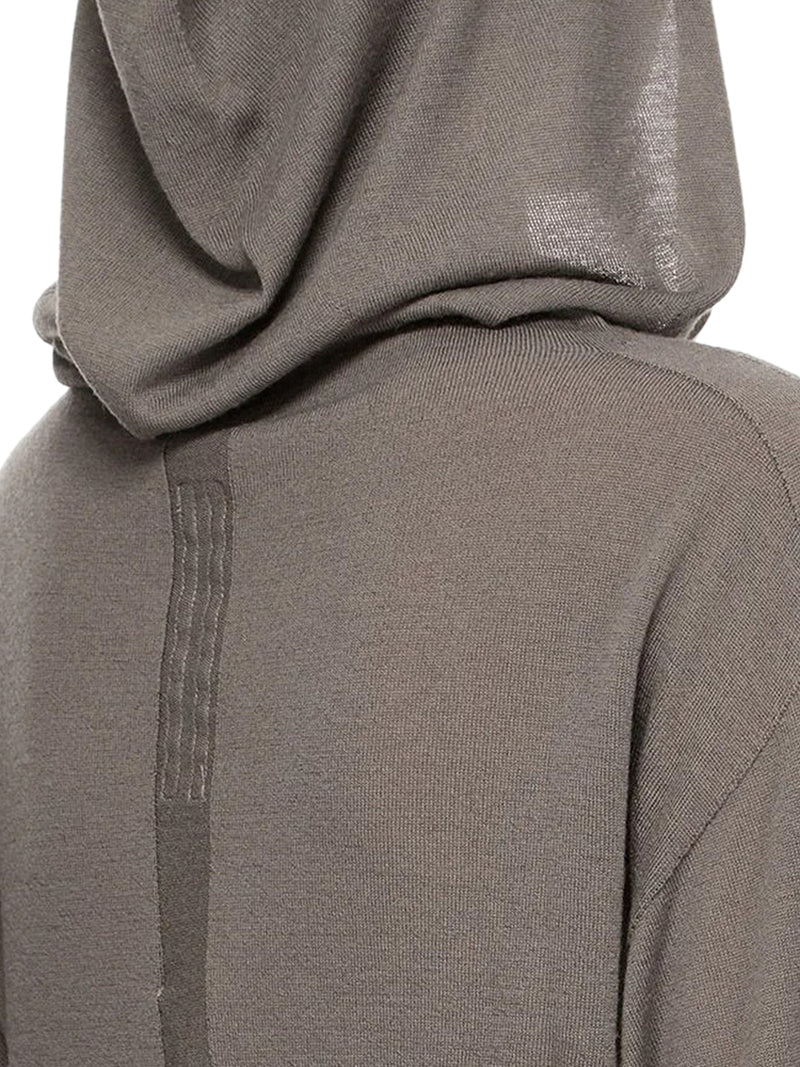 CROPPED KNIT SWEATER WITH HOOD