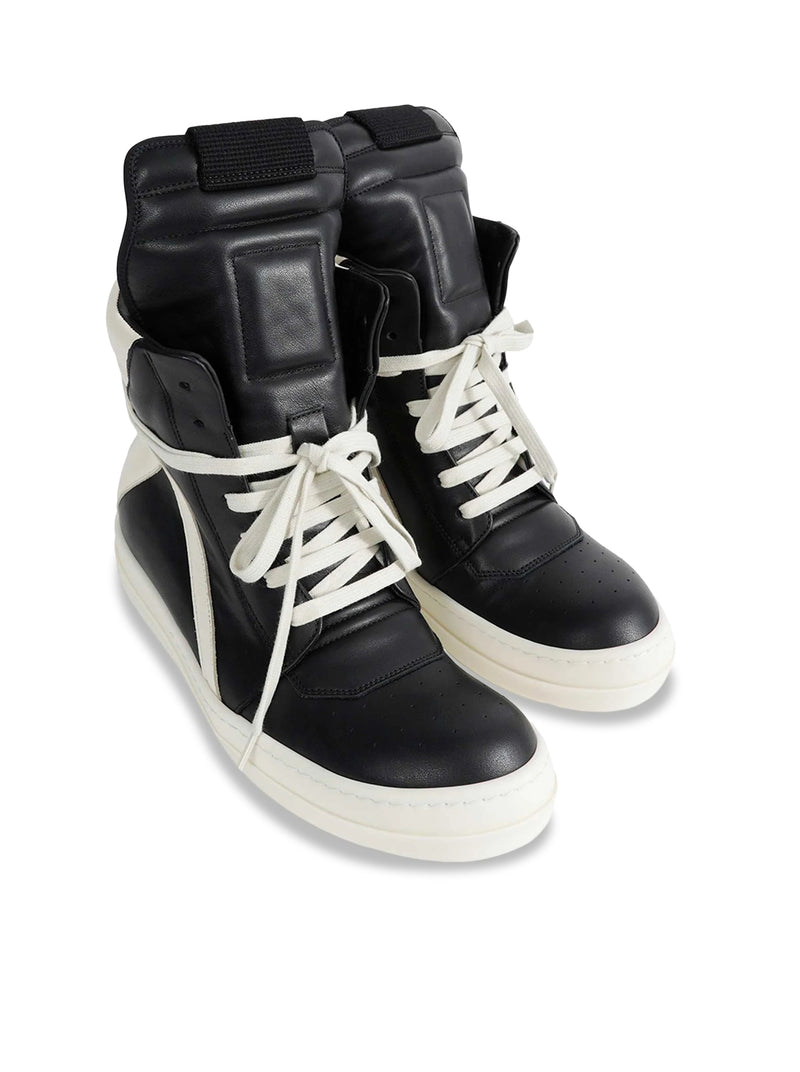 GEOBASKET HIGH-TOP LEATHER SNEAKERS