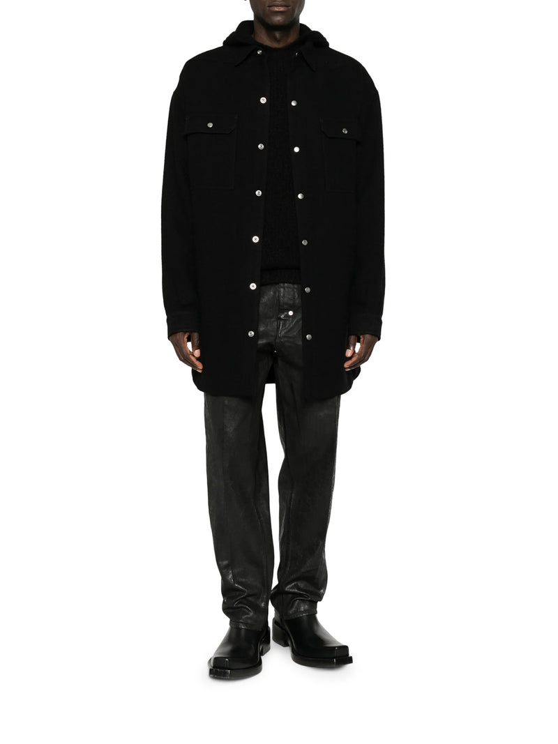 WOOL OVERSHIRT WITH SNAP BUTTONS