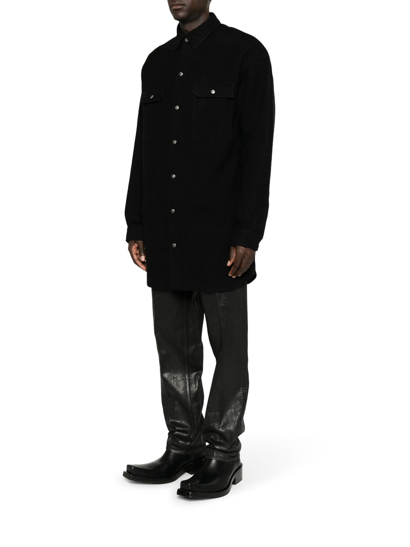 WOOL OVERSHIRT WITH SNAP BUTTONS