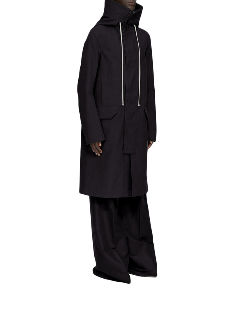 LONG COTTON PARKA WITH HOOD
