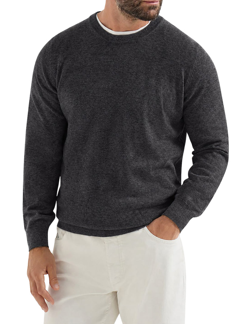ESSENTIAL CREW NECK CASHMERE SWEATER