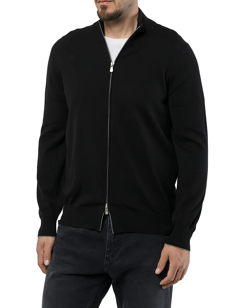 CASHMERE ZIP-UP CARDIGAN