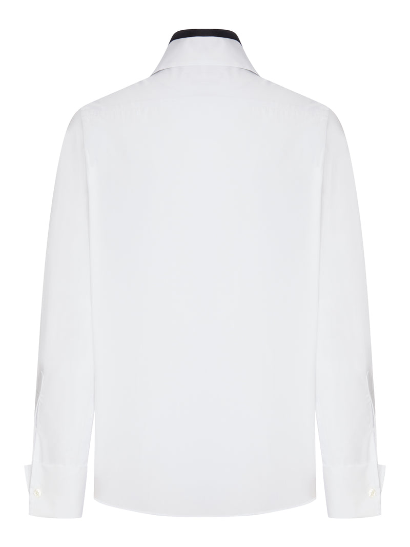 COTTON-BLEND SHIRT WITH INTEGRATED TIE