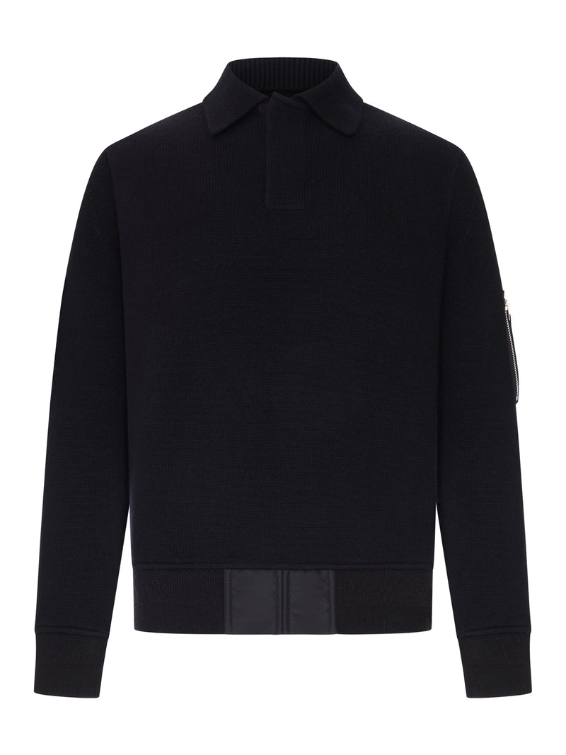 KNITTED POLO SHIRT WITH ZIP DETAIL