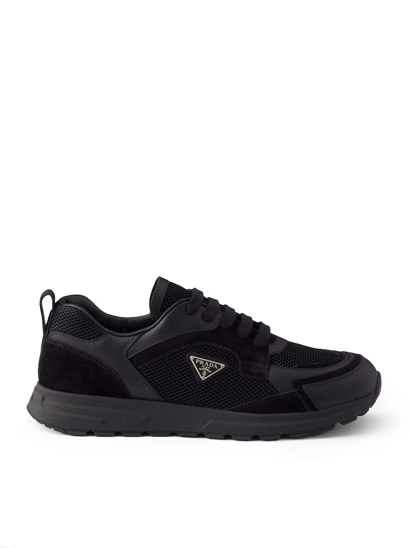 PRAX SNEAKERS IN LEATHER AND FABRIC