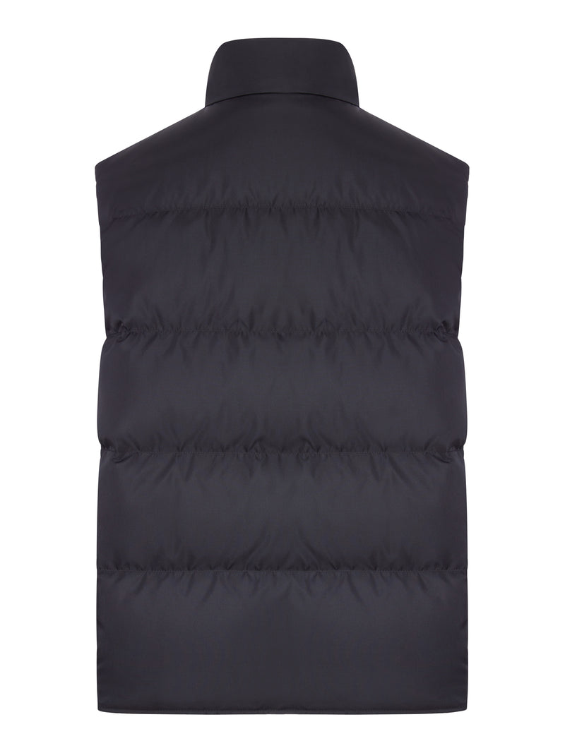 RE-NYLON VEST WITH LOGO PLAQUE