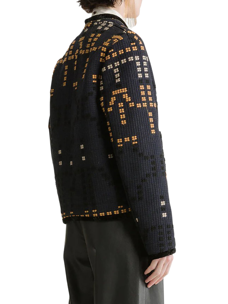 CROPPED JACQUARD JACKET