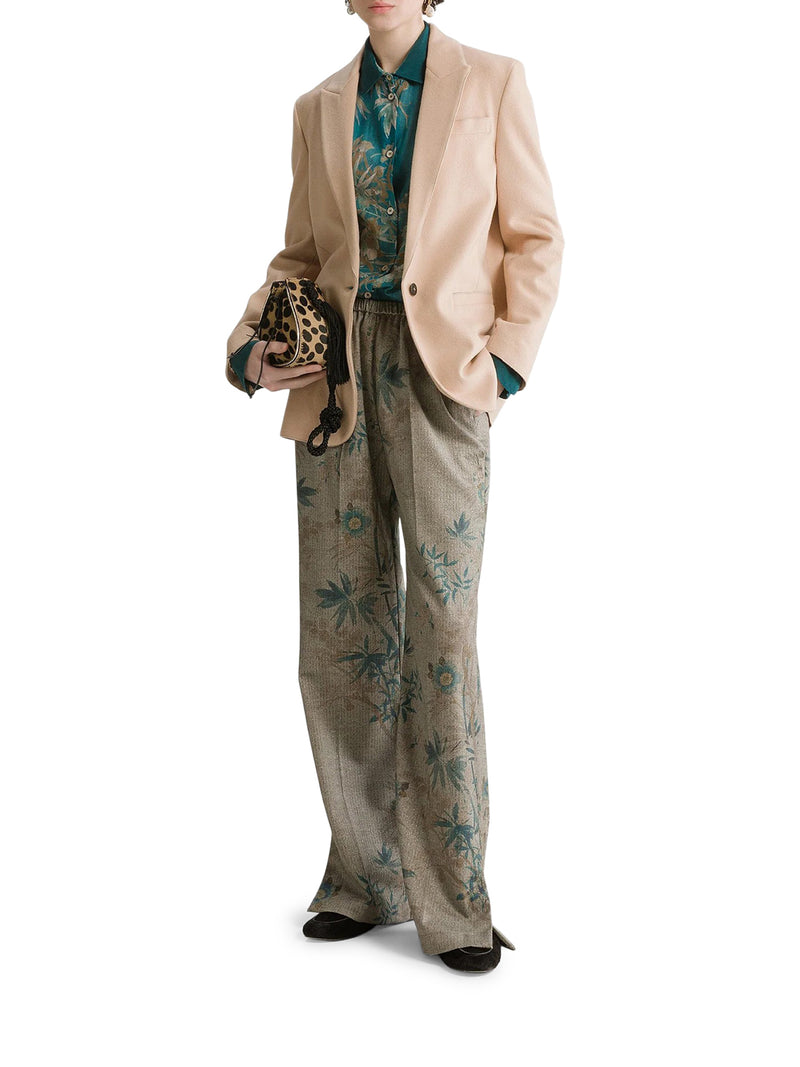FLORAL PRINT PALAZZO TROUSERS