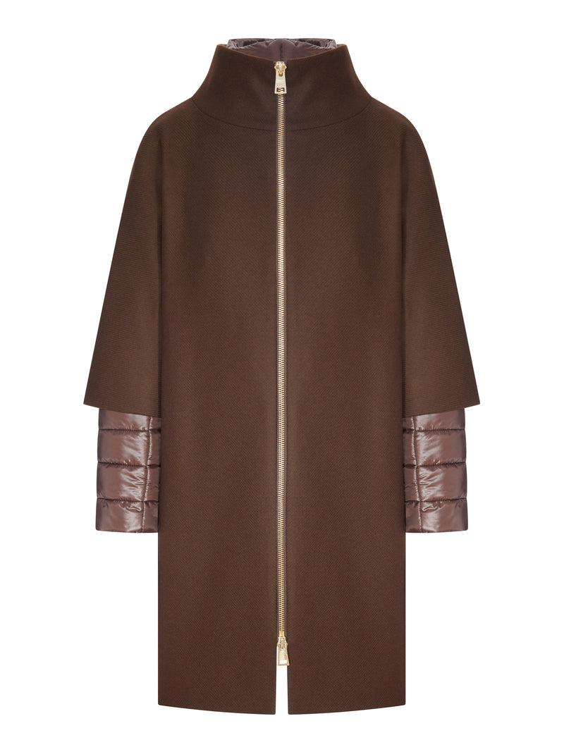ULTRALIGHT COAT IN ECOWOOL AND NYLON
