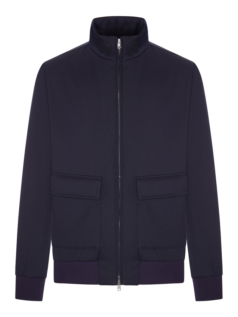 WOOL-BLEND ZIP-UP BOMBER JACKET