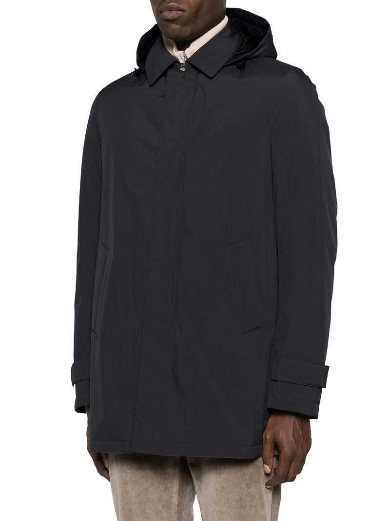 TECHNICAL COAT WITH HOOD