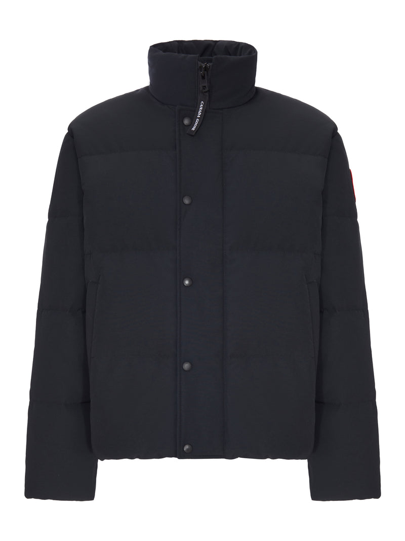 SHORT PADDED DOWN JACKET WITH HIGH COLLAR