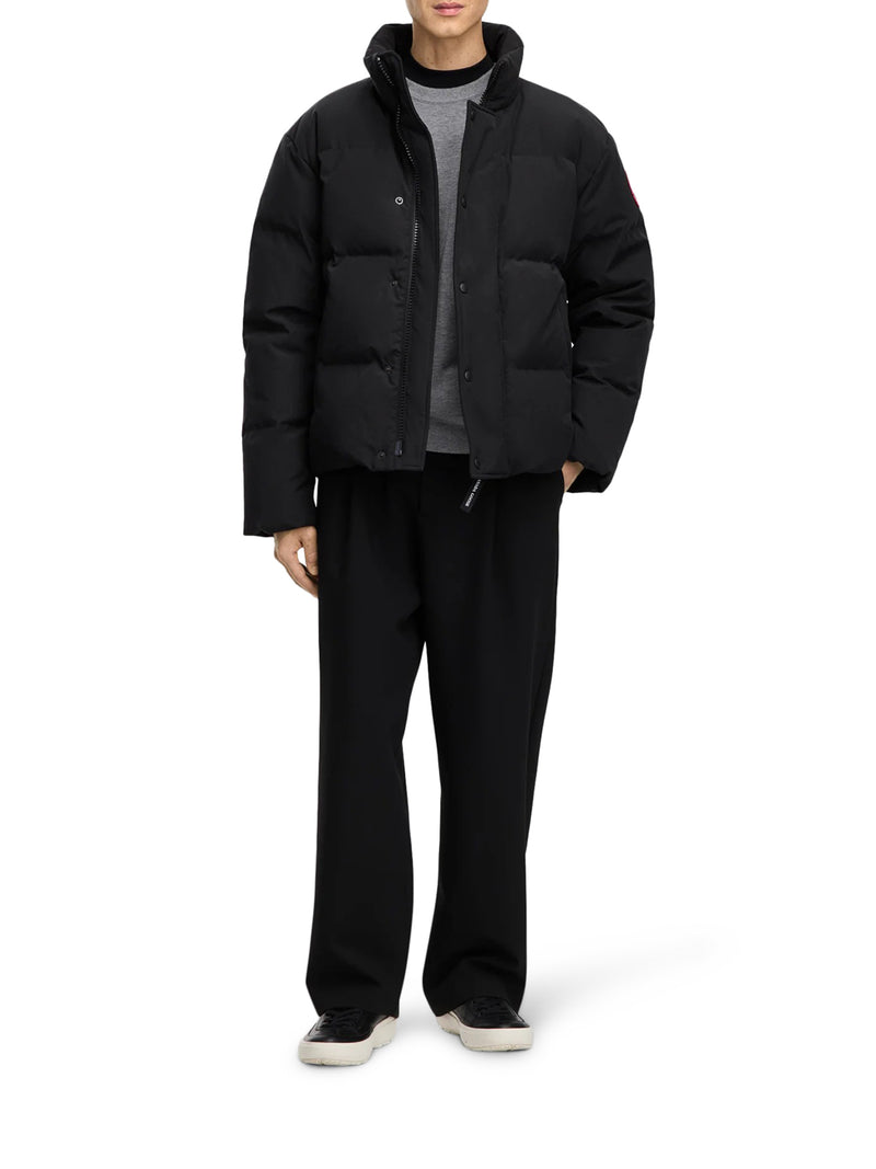 SHORT PADDED DOWN JACKET WITH HIGH COLLAR