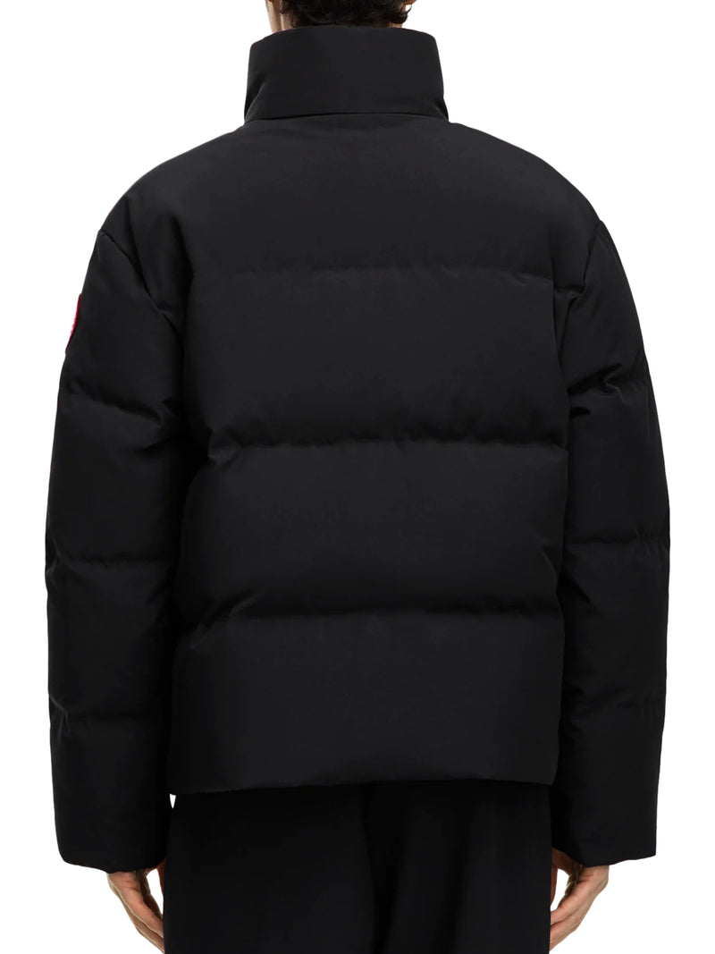 SHORT PADDED DOWN JACKET WITH HIGH COLLAR