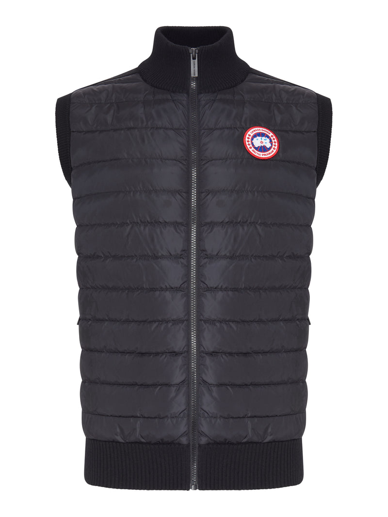 PADDED VEST WITH LOGO PATCH