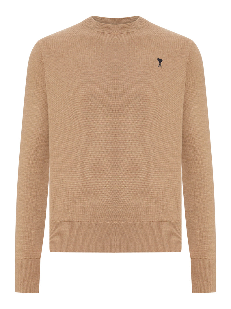 CREWNECK SWEATER AMI DE COEUR IN MERINO WOOL