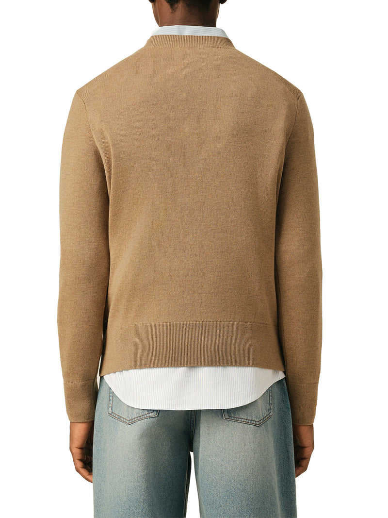CREWNECK SWEATER AMI DE COEUR IN MERINO WOOL