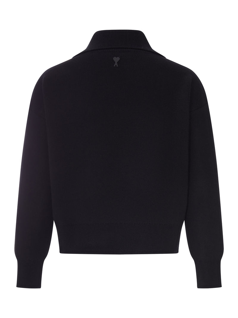 WOOL SWEATER WITH POLO COLLAR