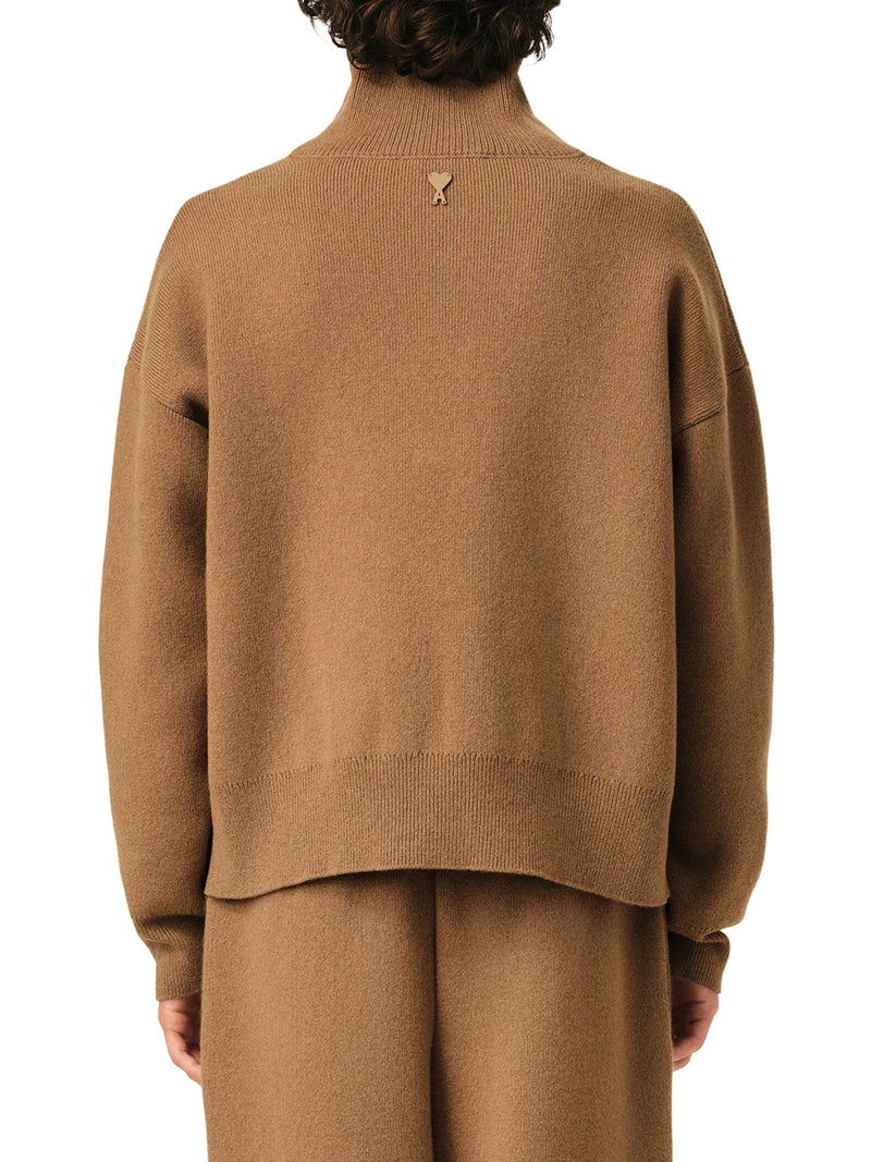 WOOL SWEATER WITH POLO COLLAR