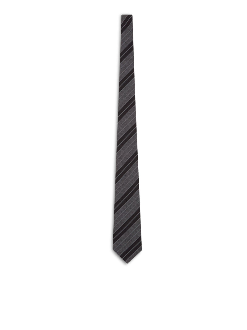 WIDE-STRIPE SILK JACQUARD TIE