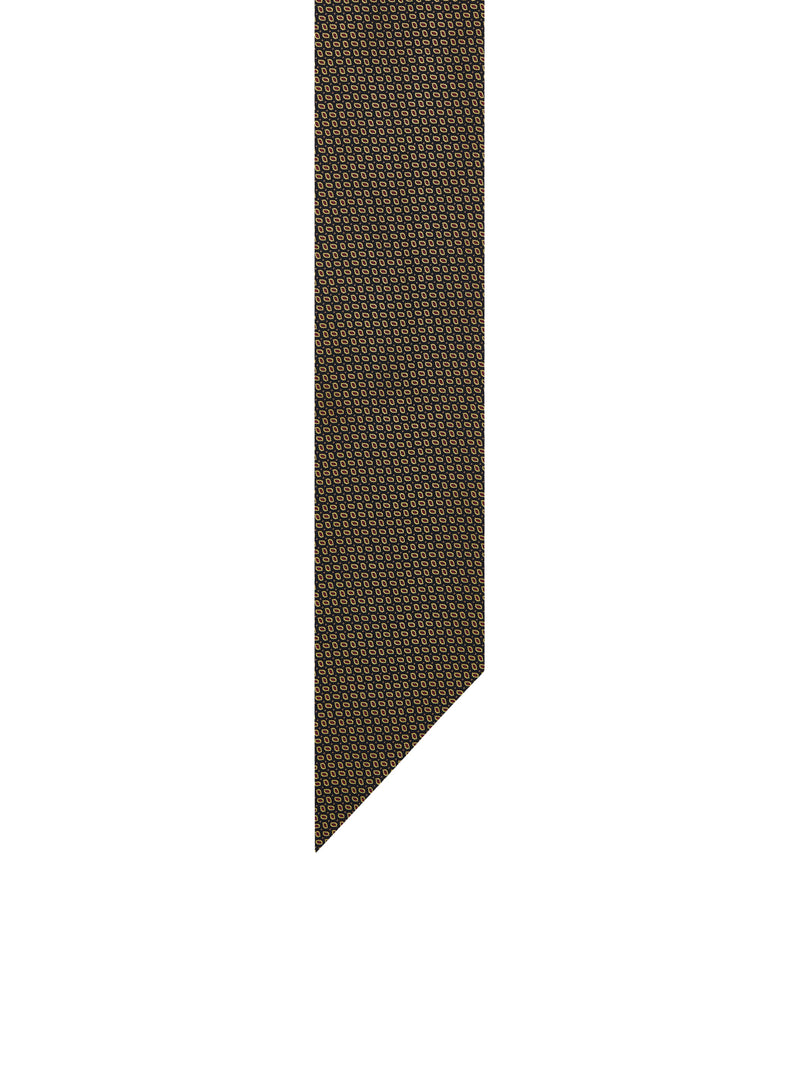 LAVALLIÈRE SCARF IN SILK TWILL WITH MICRO PAISLEY PRINT