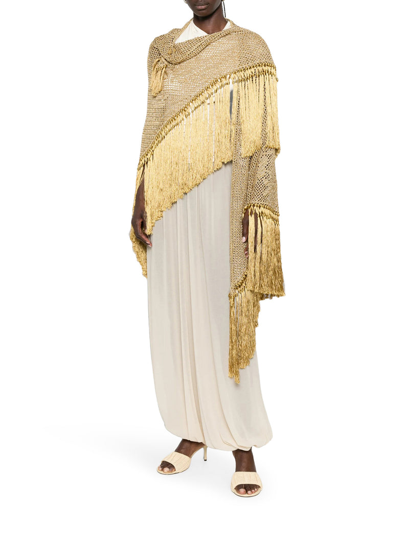 CUPRO AND SILK ROSA CAPE SHAWL