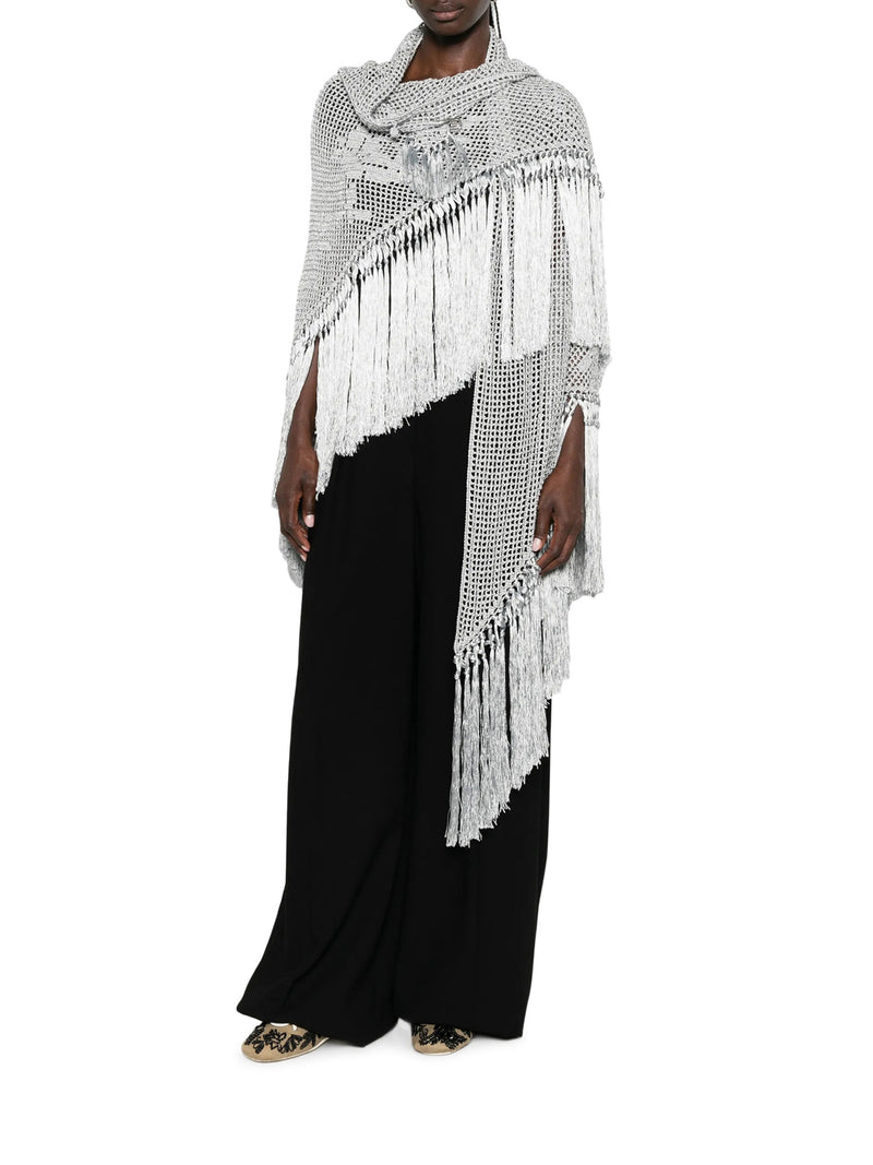 CUPRO AND SILK ROSA CAPE SHAWL