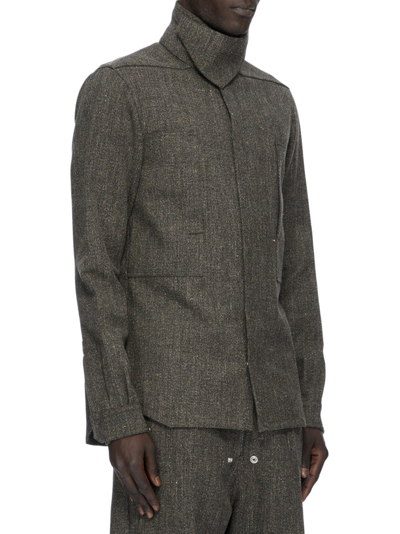 HIGH-NECK OVERSHIRT WITH A SOFT ENVELOPING FEEL