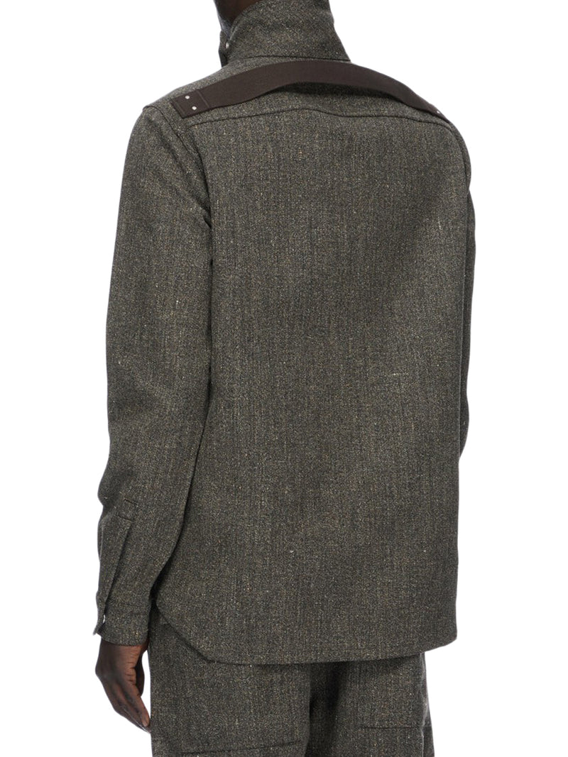 HIGH-NECK OVERSHIRT WITH A SOFT ENVELOPING FEEL
