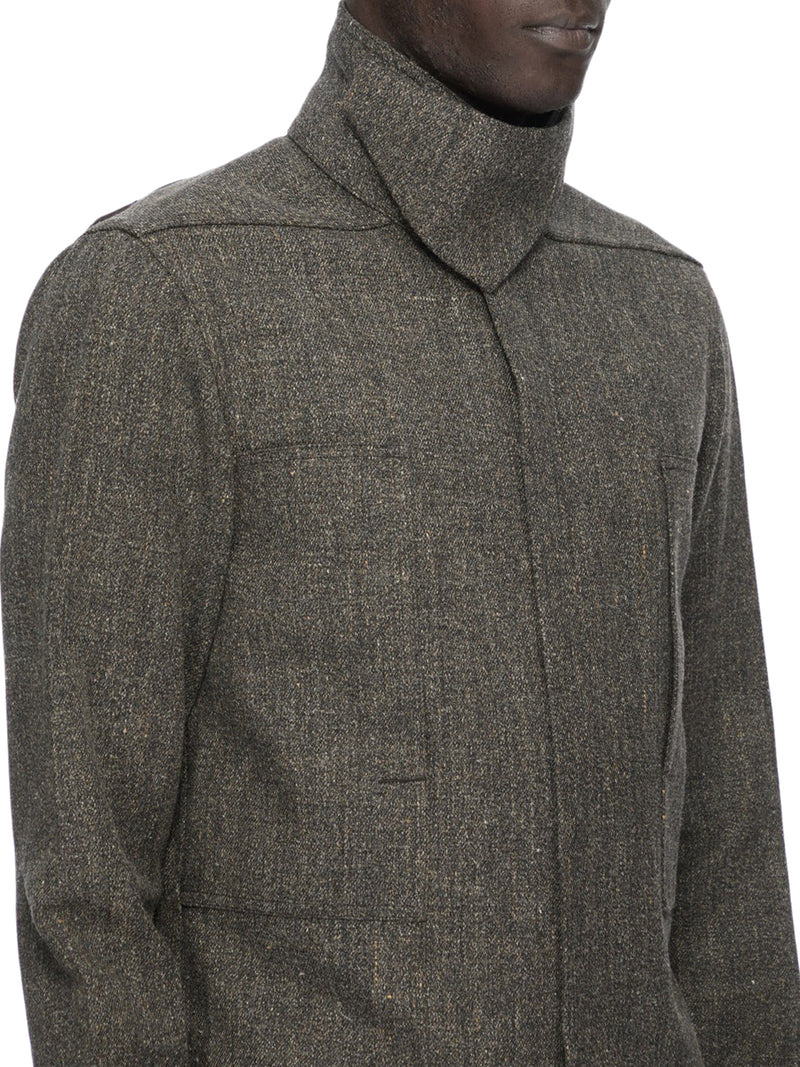 HIGH-NECK OVERSHIRT WITH A SOFT ENVELOPING FEEL
