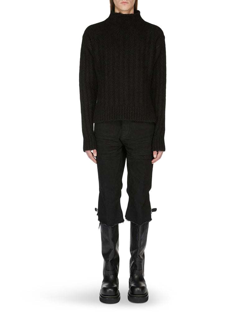 KNITTED HIGH-NECK SWEATER