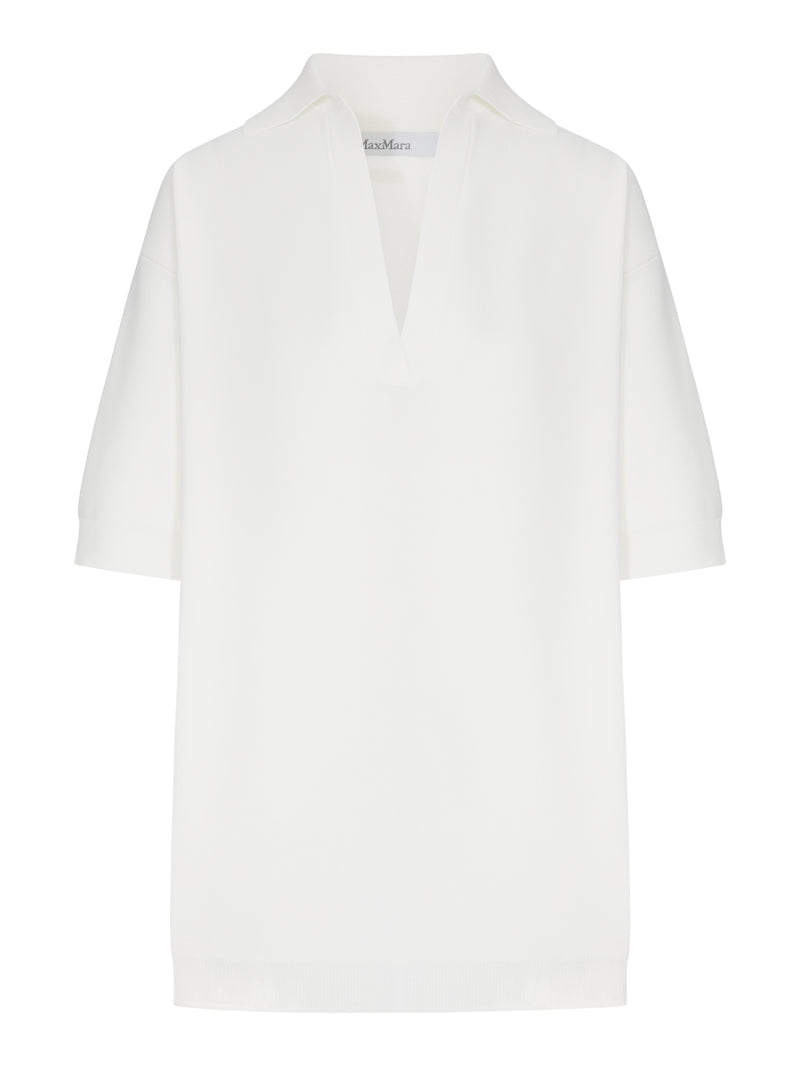 LONG VISCOSE CREPE SWEATER