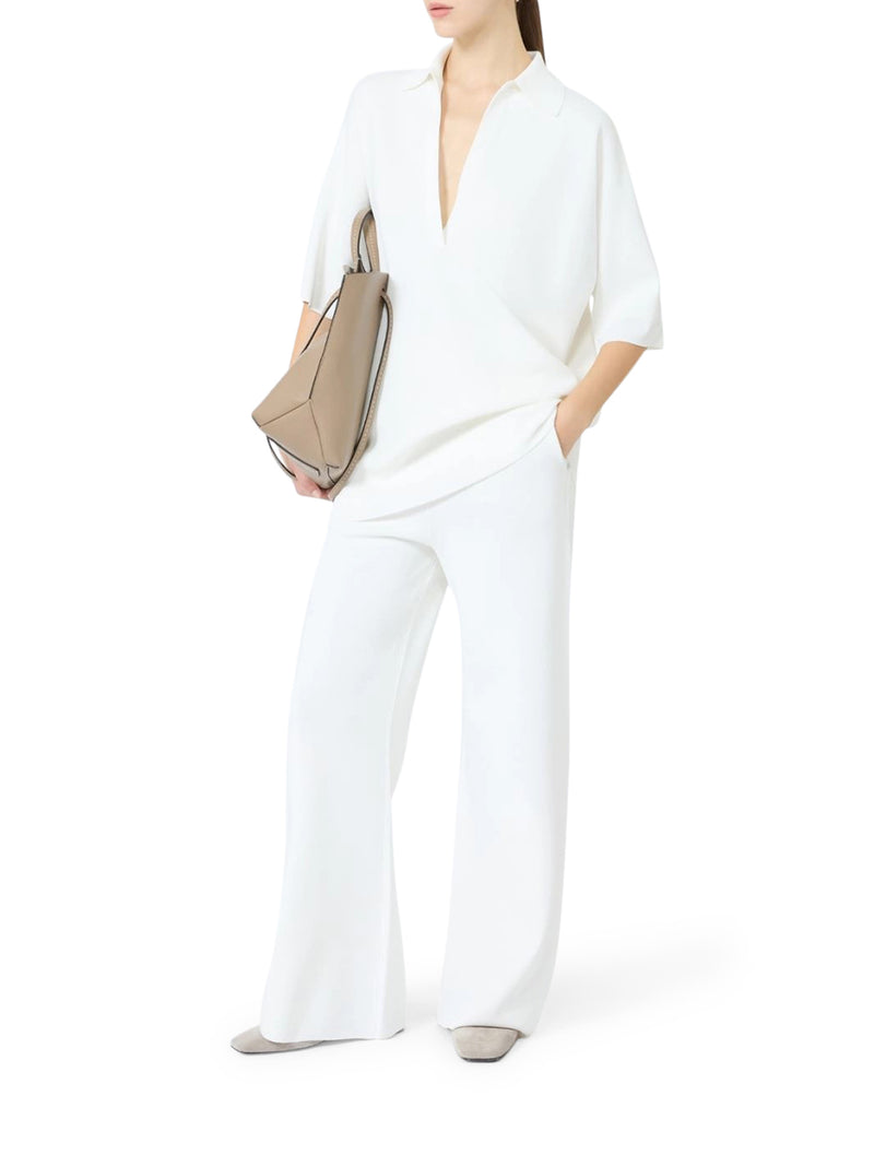 LONG VISCOSE CREPE SWEATER