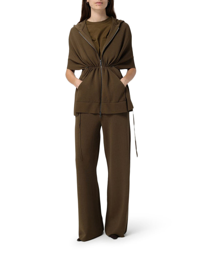 WIDE VISCOSE CREPE CARDIGAN